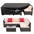 Kipiea Outdoor Furniture Covers Waterproof, 420D Heavy-Duty Patio Furniture Set Covers, No Tears Anti Uv No Fading (74' L  74'