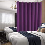 Bgment Fashion Sliding Door Curtain 100 X 96 Inches, Wide Thermal Blackout Curtains Room Darkening Room Divider Window Curtain, 1 Panel, Purple, 96 Length X Wide 100