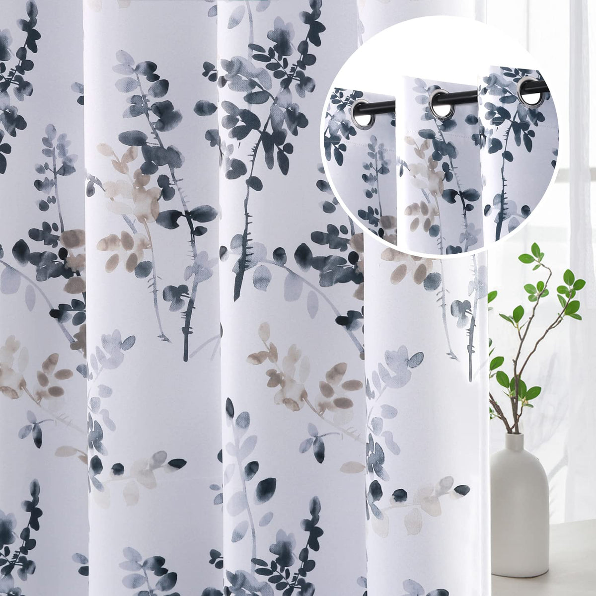 H.Versailtex Curtains For Bedroom Room Darkening Curtains 84 Inch Length 2 Panels Set Thermal Insulated Drapes For Living Room V