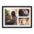 Golden State Art, 12x17 Black Wood Picture Frame - White Mat for 8x10 and 5x7 Photos - Real Glass, Sawtooth Hanger, Swivel Tabs 