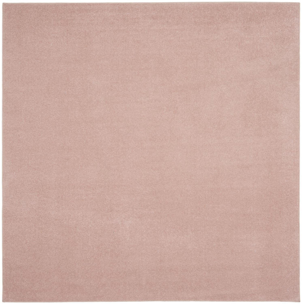 Nourison Essentials Indoor/Outdoor Pink 7' X Square Area -Rug, Easy -Cleaning, Non Shedding, Bed Room, Living Room, Dining Room, Backyard, Deck, Patio (7 Square)