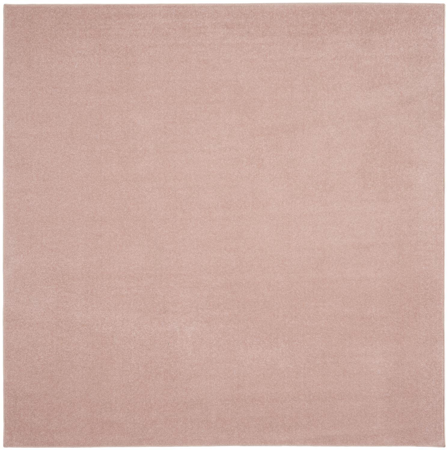 Nourison Essentials Indoor/Outdoor Pink 7' X Square Area -Rug, Easy -Cleaning, Non Shedding, Bed Room, Living Room, Dining Room, Backyard, Deck, Patio (7 Square)