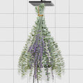 Glicrili 68 PCS Dried Eucalyptus Stems & Lavender Flowers Bundle for Shower,17 Natural Real Live Eucalyptus Leaves & Aromatic 