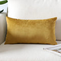 Artscope Luxury Velvet Pillow Covers Super Soft Decorative Rectangle Throw Pillow Covers Case Cushion Covers For Sofa Couch Bedroom Car Decor 16X24 Inch Gold