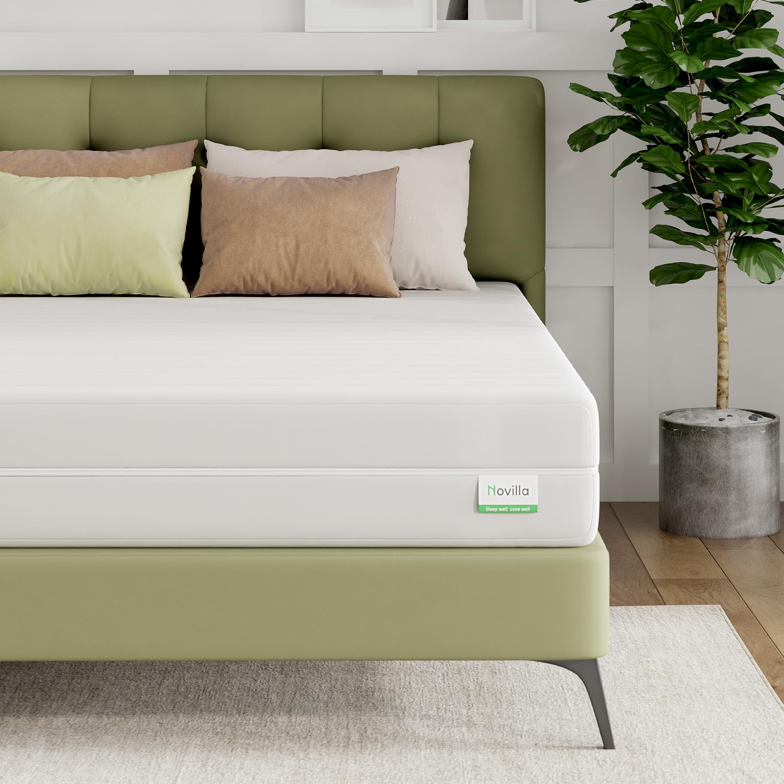 Novilla Full Size Mattress, 10 Inch Foam Mattress, Double Side Sleep Full Mattresses with Breathable Fabric Cover for Back & Sid
