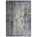 Spring 5'3" X 7'6" Abstract Gold/Charcoal/Black/Gray/Brown Power-Loom Area Rug