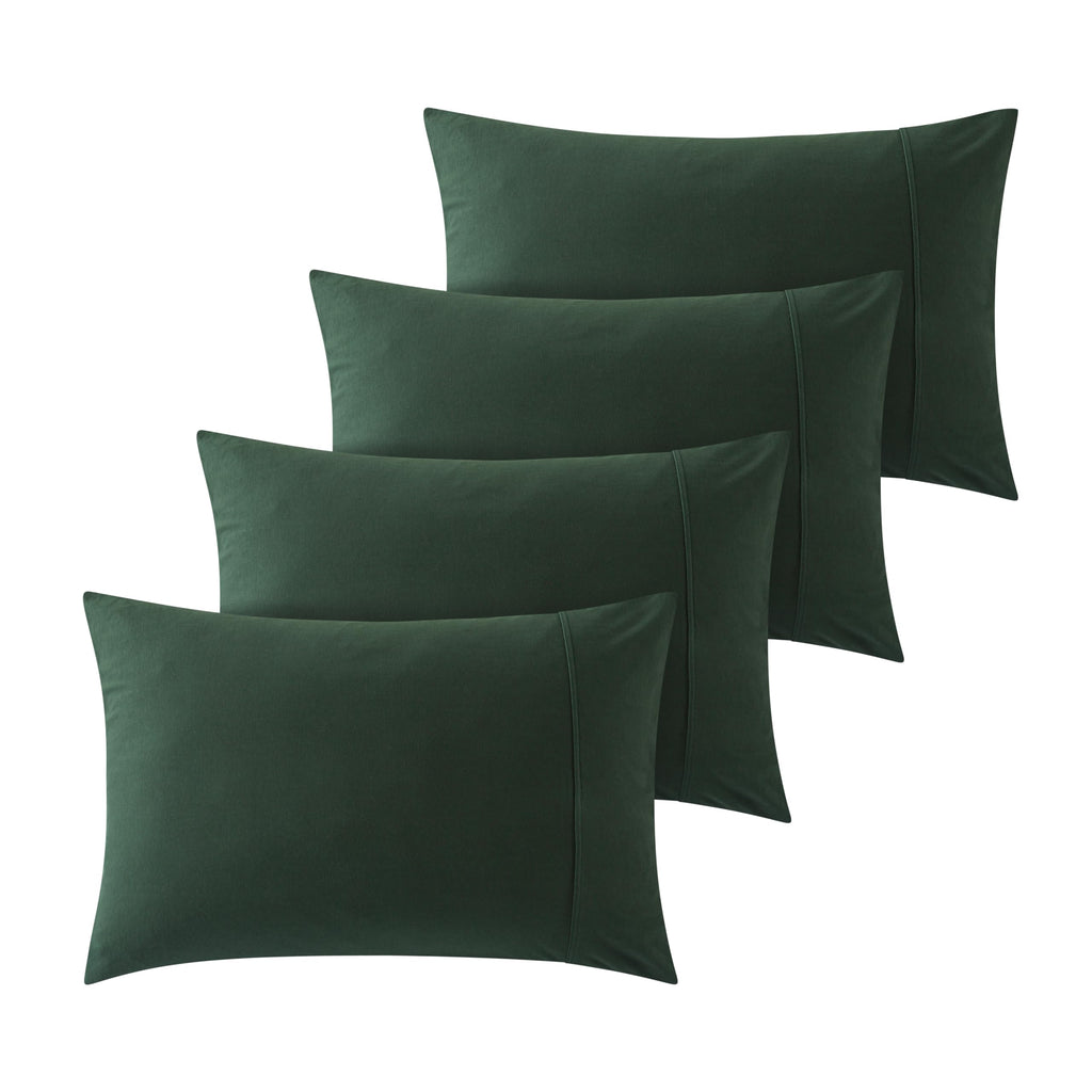 Household 4PCS 100% Jersey Cotton Pillowcase Queen Size 20 * 30 -Light Weight, Comfortable, Super Soft Pillow Case with Envelope