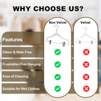 Quality Kids Children Plastic Non Velvet Non-Flocked Thin Compact Skirt Pant Coat Hangers With Metal Clips For Skirts Pants Blou