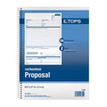 Tops Proposal Books, 2-Part, Carbonless, Spiral-Bound, 50 Sets, (41850)