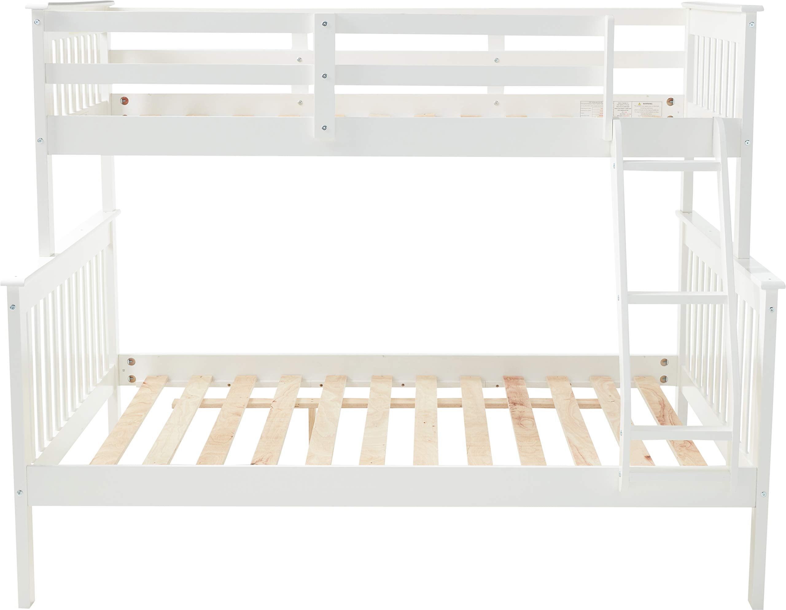 Donco Kids 122-3-Tfw Mission Bunk Bed, Twin/Full, White