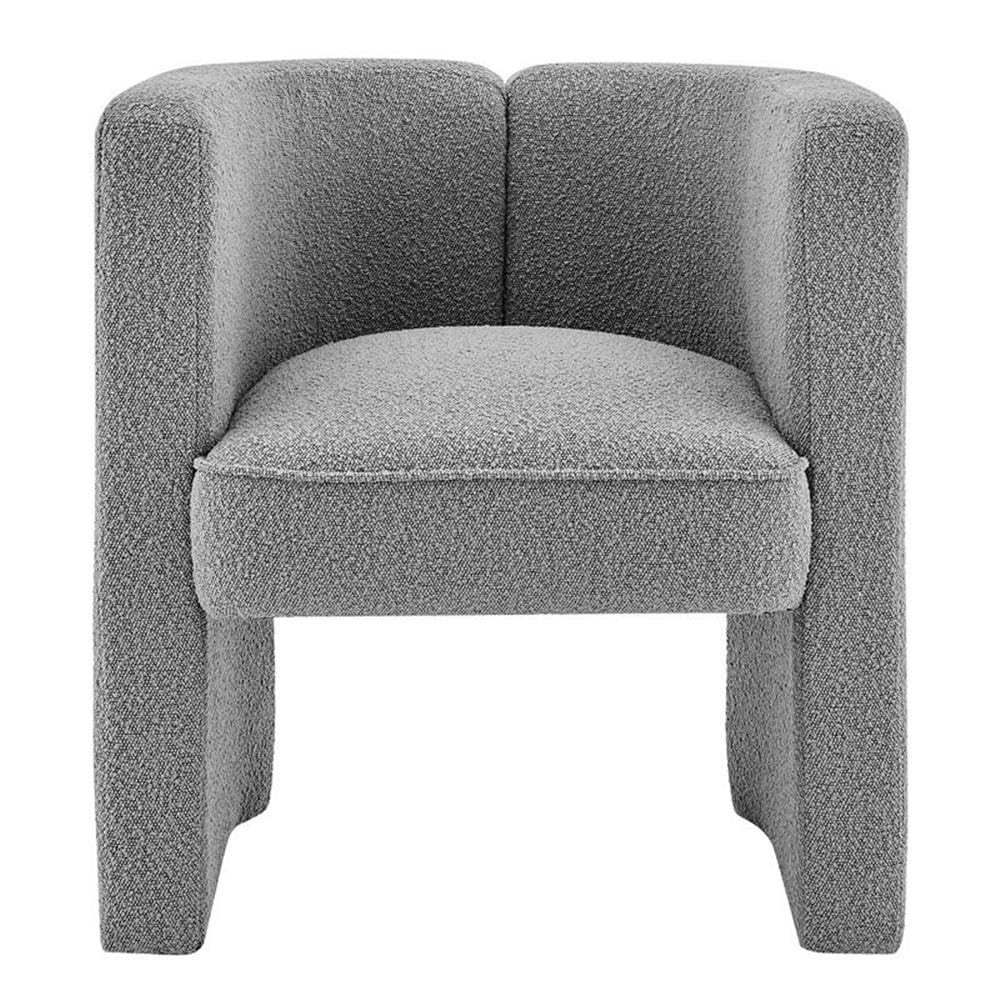 Npd Furniture And More Ariela Fabric Accent Arm Chair, Boucle Gray