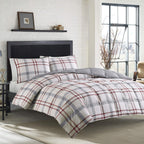 Eddie Bauer Home Portage Bay Collection 100% Cotton, Soft & Cozy Premium Quality Plaid Duvet Cover With Matching Sham, Machine W