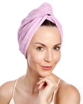 Keranique Microfiber Hair Towel Wrap - Quick Drying Head Turban for Women - Large Size Anti Frizz Wrap Towel - Anti Damage Aroun