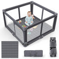 Foldable Baby Playpen with Mat, 50x50 Safety Play Yard for Babies & Toddlers - Indoor & Outdoor Use with Carry Bag - Collapsible