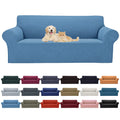 2025 New Stretch Sofa Slipcovers Couch Cover For 3 Cushion Furniture Protector Sofa Covers With Elastic Bottom Jacquard Fabric Small Checks For Pets, Kids -Sofa, Riverside
