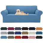 2025 New Stretch Sofa Slipcovers Couch Cover For 3 Cushion Furniture Protector Sofa Covers With Elastic Bottom Jacquard Fabric Small Checks For Pets, Kids -Sofa, Riverside