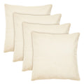 Juvale 4 Pack Of Canvas Throw Pillow Covers, 17X17 Blank Pillow Cases (Cream Color, Cotton Material)