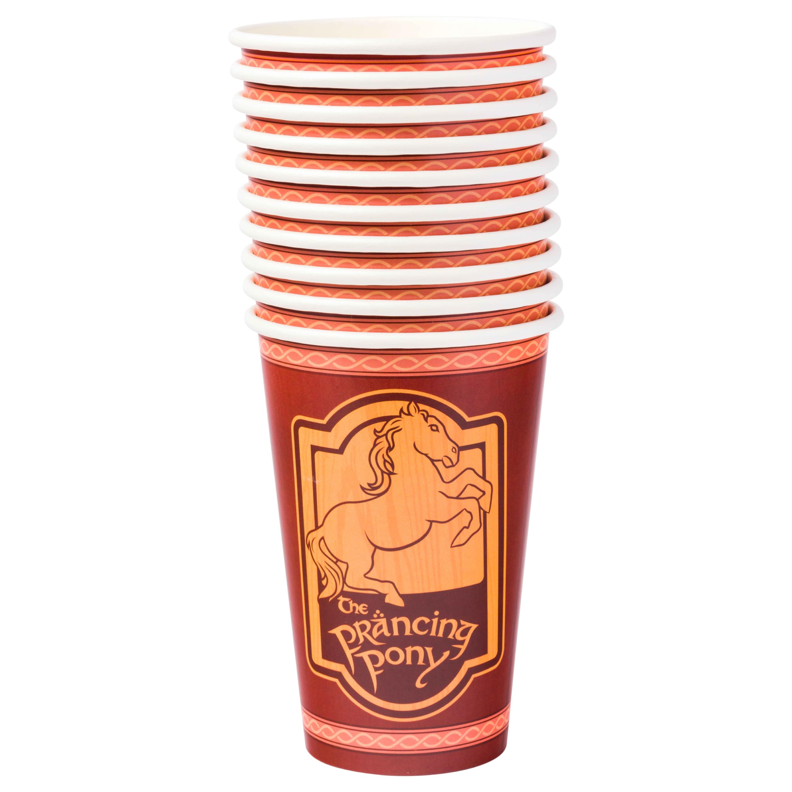 Silver Buffalo Lord Of The Rings Map Pony Paper Plates Cups Napkins Party Pack Set, 60 Piece