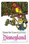 Pacifica Island Art Disneyland - Enchanted Tiki Room - Jos   the Mexican Macaw - United Air Lines - Vintage Airline Travel Poste