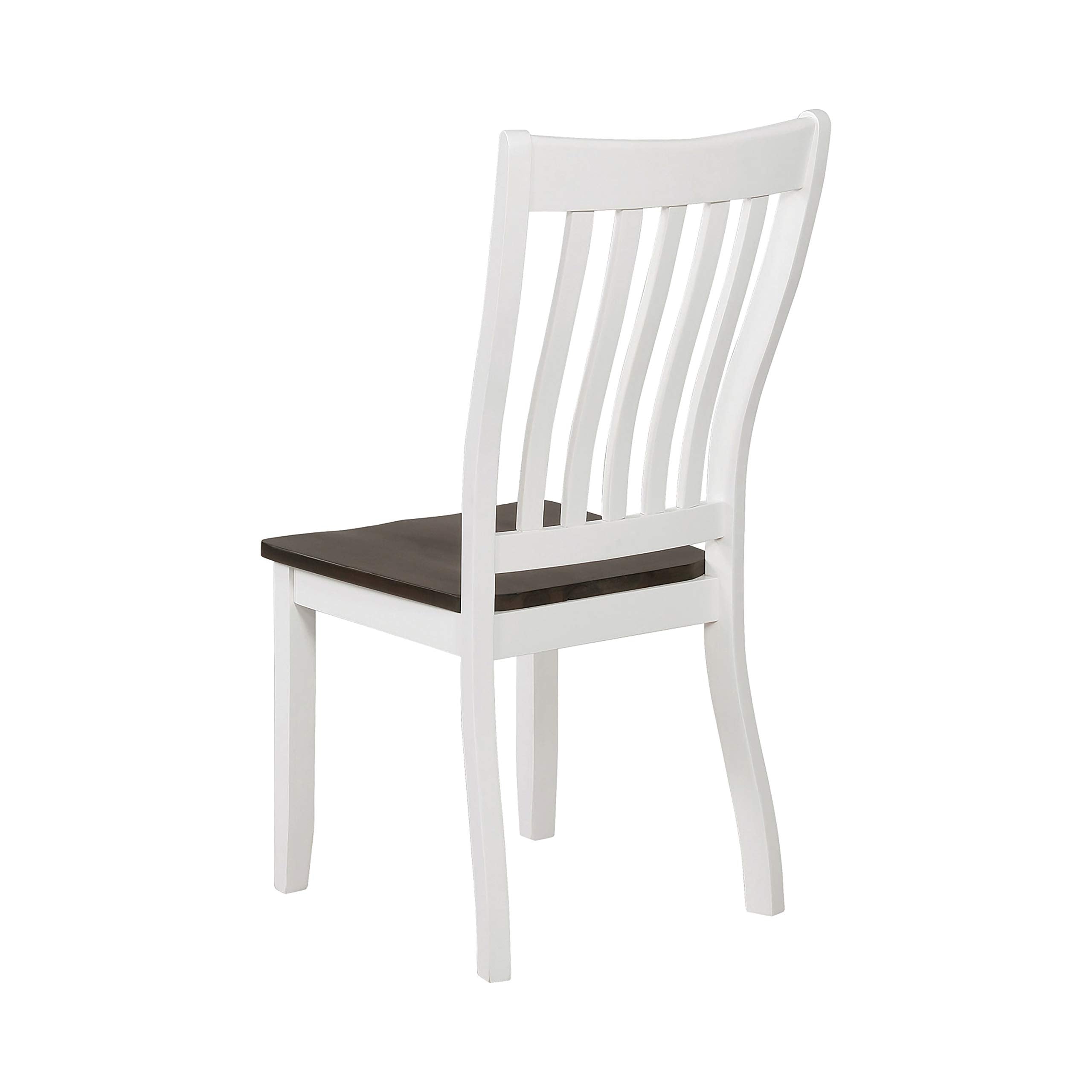 Coaster Home Furnishings Kingman Slat Back Espresso and White (Set of 2) Dining Chair (109542)