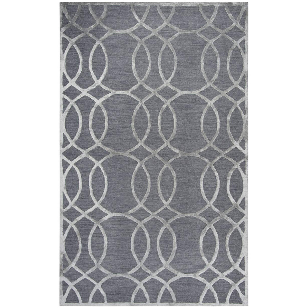 Rizzy Home Alora Decor Madison 9' X 12' Geometric Medium Gray/Silver Hand-Tufted Area Rug