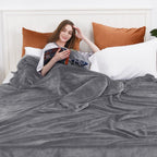 Phf Ultra Soft Fleece Blanket King Size, No Shed No Pilling Luxury Plush Cozy 300Gsm Lightweight Blanket For Bed, Couch, Chair, Sofa Suitable For All Season, 108' X 90', Grey