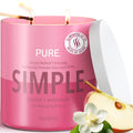 Candle-Lite Pure Jasmine & Amberwood Scented Candles, Mothers Day Gifts for Mom, Odor-Eliminating Neofresh Technology 99.9%, 16 