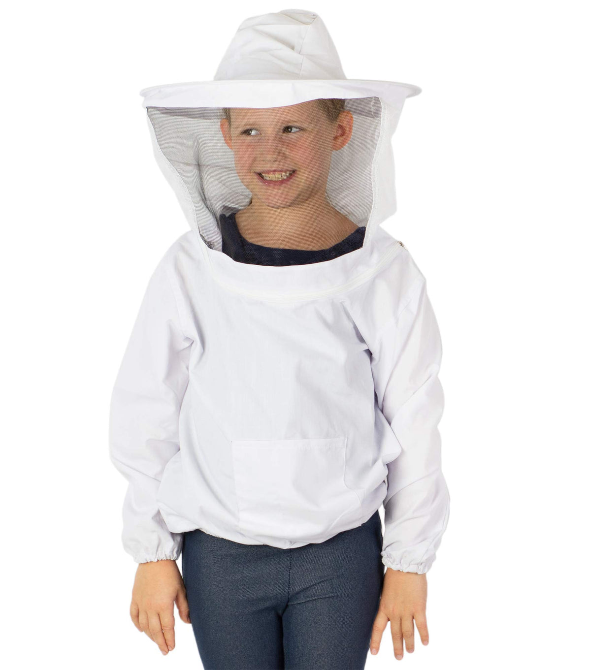 Vivo White Youth Large Sized Beekeeping Suit, Jacket, Pull Over, Smock With Veil Bee-V105Yl