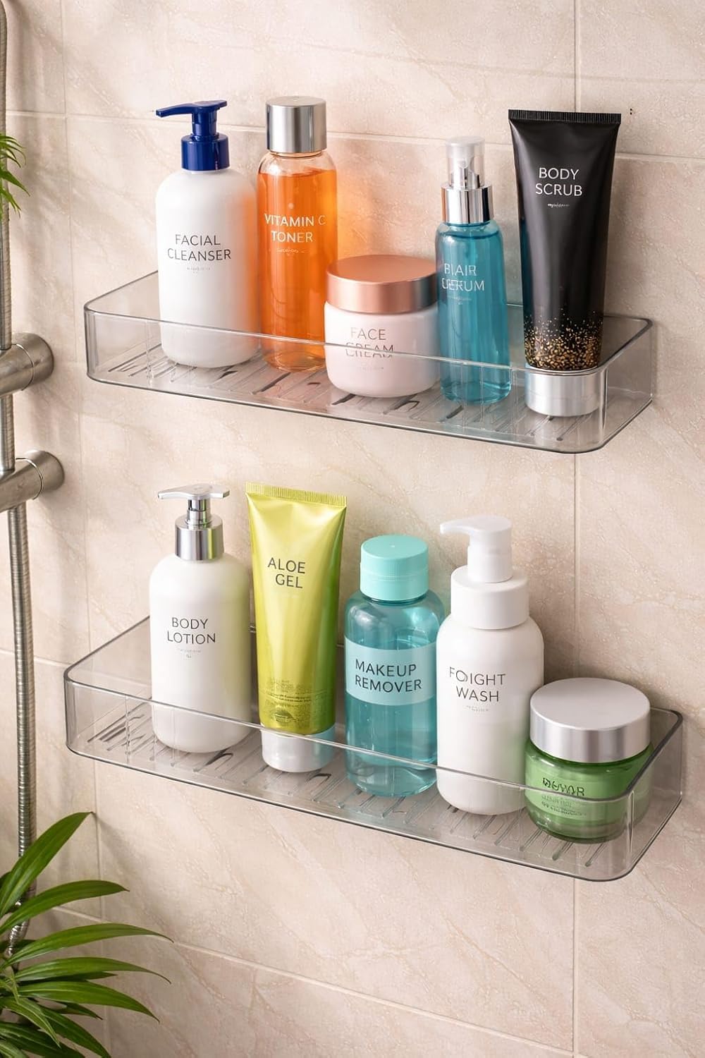 Bathroom Organiser Without Drill For Wall Mount | Self Adhesive Corner Shelf For Bathroom | Washroom Storage Rack Holder Stand F