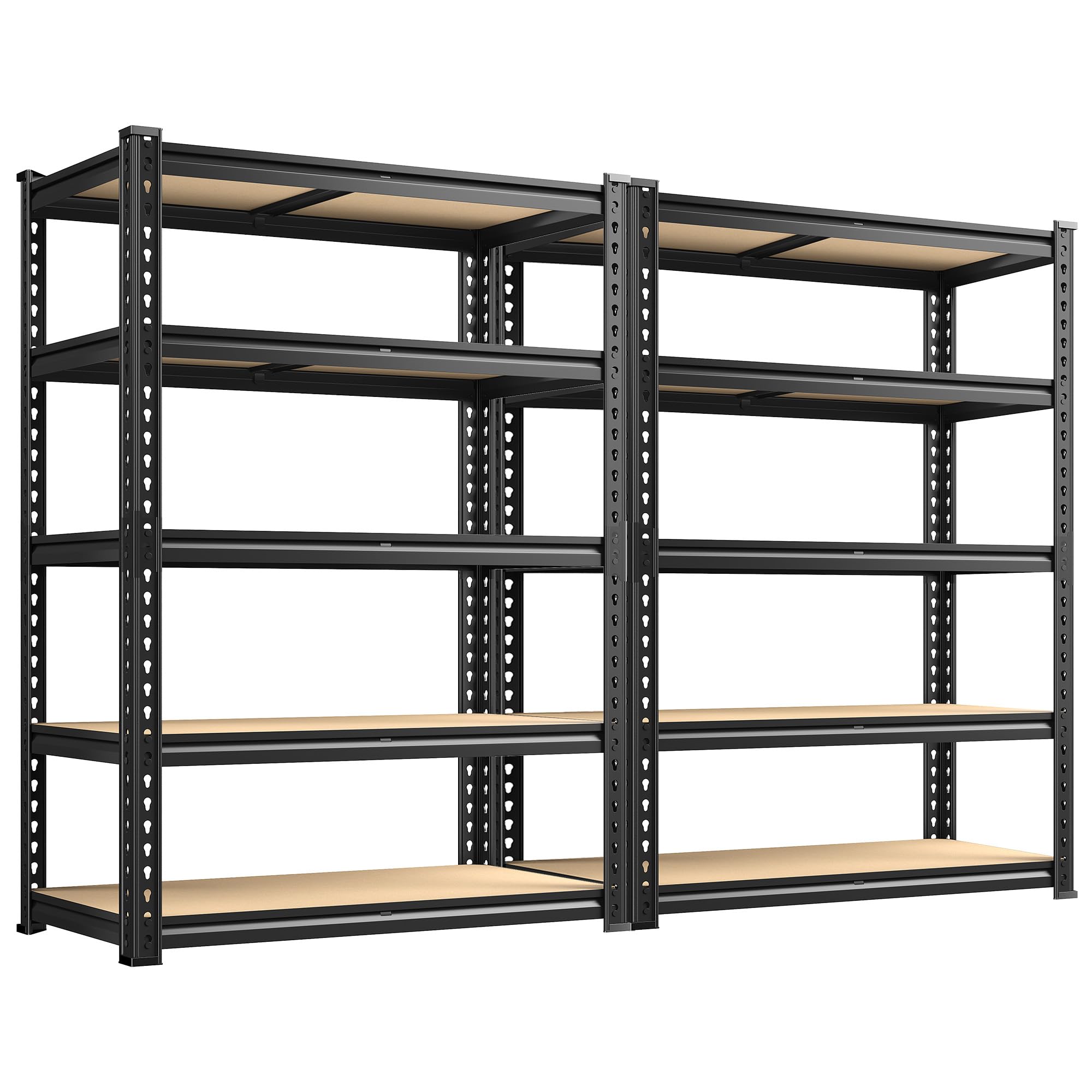 Reibii 2020Lbs Storage Shelves 5 Tier Garage Shelving Heavy Duty Adjustable Garage Shelves, Utility Rack Shelf, Shelving Units F