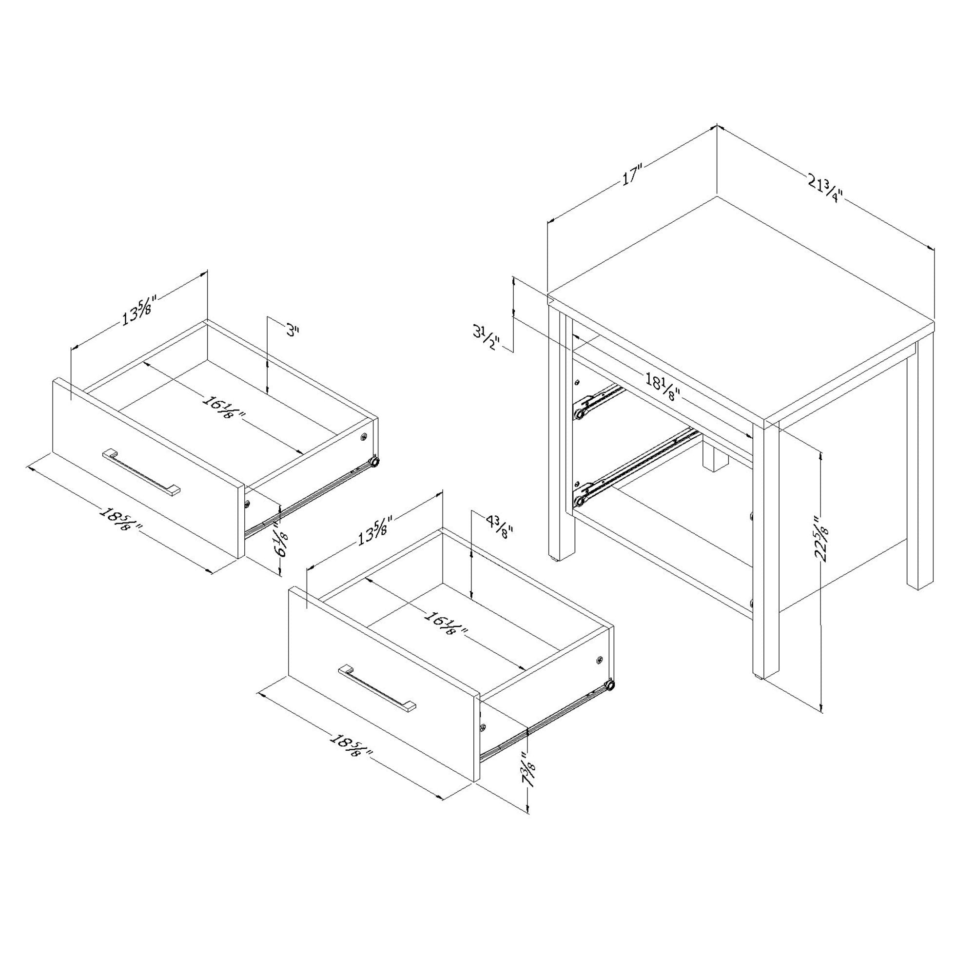 South Shore Gravity Nightstand, Gray Maple