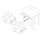 South Shore Gravity Nightstand, Gray Maple