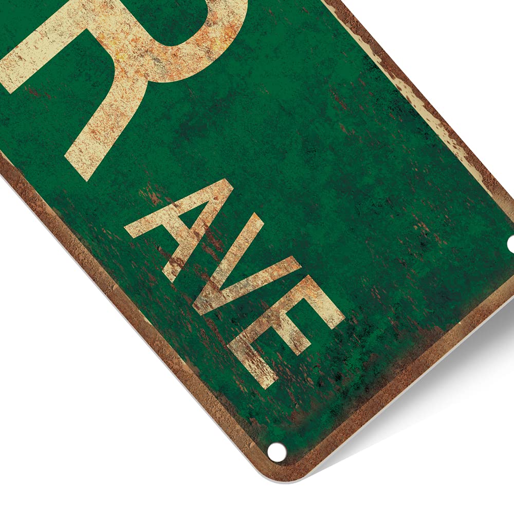 Saraheve Street Sign Vintage Rustic Retro 4X16 Inch Tin Sign