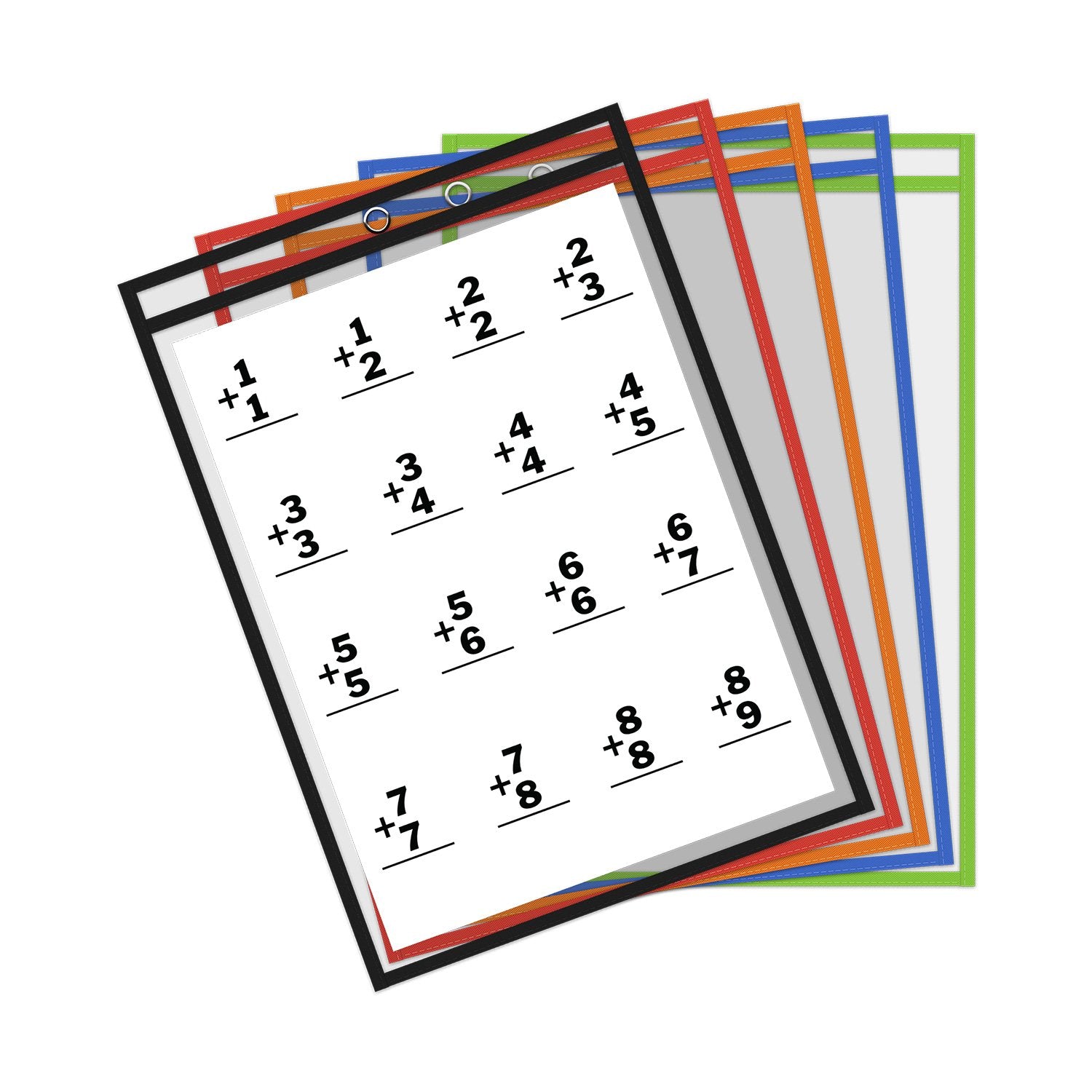 Thornton'S Office Supplies Oversized Heavy-Duty Shop Ticket Learning Reusable Dry Erase Classroom Top-Load Pockets Sleeves Chart