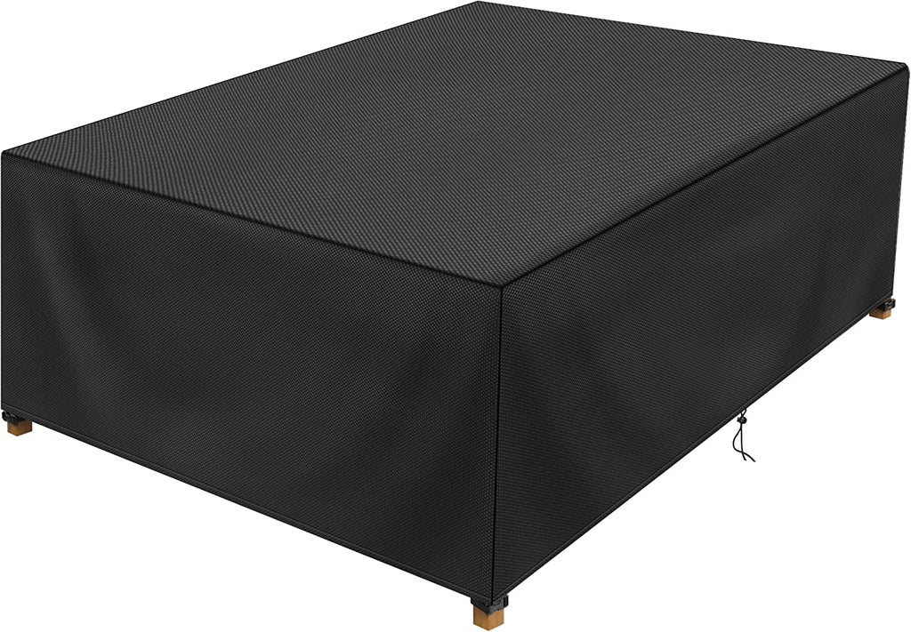 Rectangular Coffee Table Cover 100% Waterproof, 46X26X13 Inch Outdoor Table Cover , Patio Furniture Cover For Dinning Furniture, Picnic Coffee Tables Chairs And Sofas, Black
