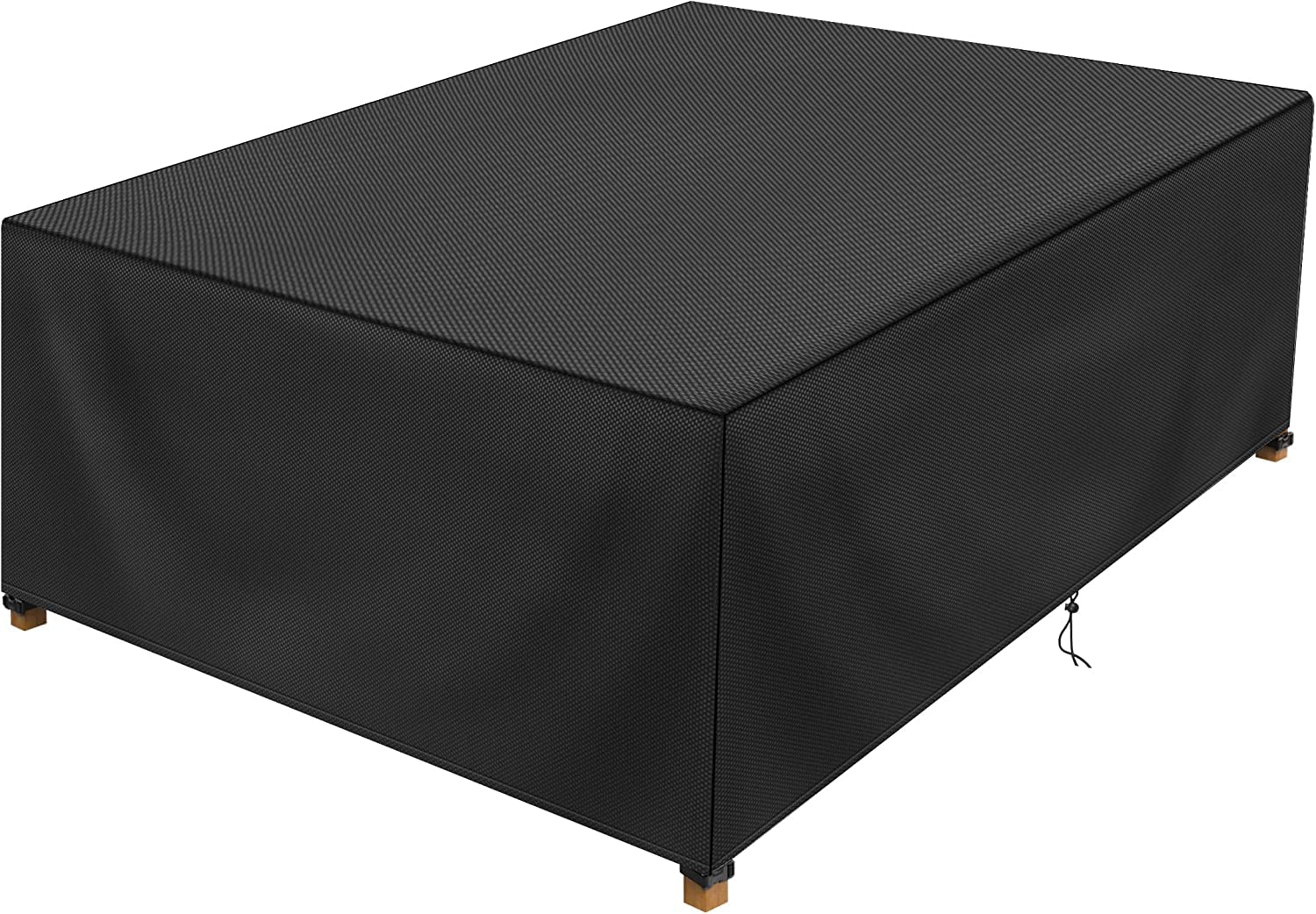 Patio Table Cover 100% Waterproof, 107.8X82.2X27.9 Inch Outdoor Table Cover Rectangular, Patio Furniture Cover For Dinning Furniture, Picnic Coffee Tables Chairs And Sofas, Black