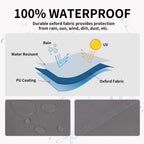 Easy-Going Patio Heater Cover With Zipper And Storage Bag, Waterproof Outdoor Heater Cover Dustproof, Uv-Resisant, Wind-Resistant (89'H X 33'D X 19'B, Grey)