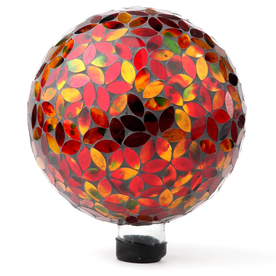 Lily'S Home Colorful Mosaic Glass Gazing Ball, Designed With A Stunning Holographic Petal Mosaic Pattern To Bring Color And Refl