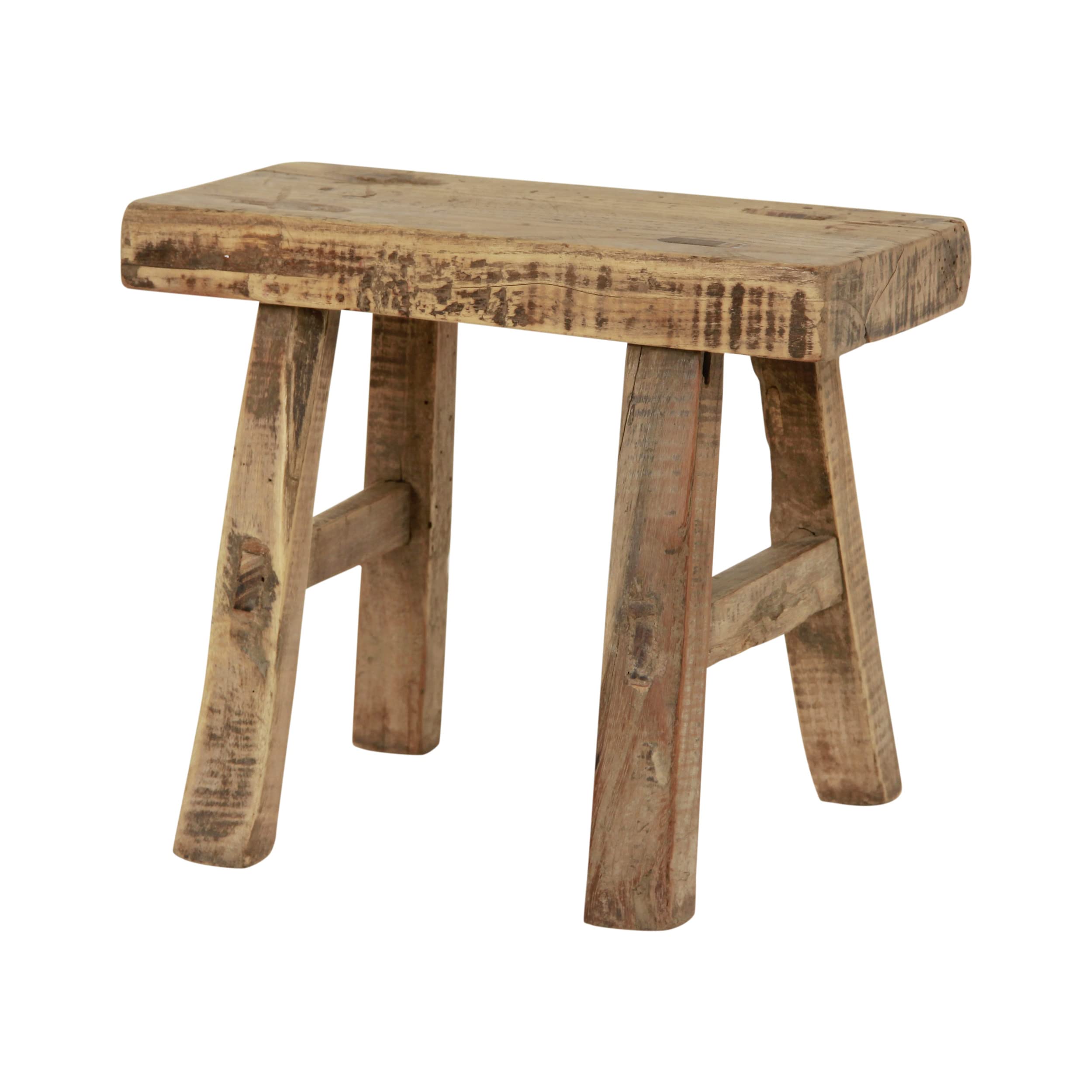 Artissance 11'' W Rectangular Natural Wood Vintage Mini Stool (AM83740140)