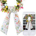 VitalCozy Easter Egg Floral Wreath Sash for Front Door Wreath Satin Sash for Embroidery Monogram Garland Ribbon Accessories Xmas