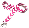 Wigspedia Chevron Neck Lanyards Keychain For Key/Id Holder (Navy Dark Blue/White Chevron)  (Black/White Chevron)