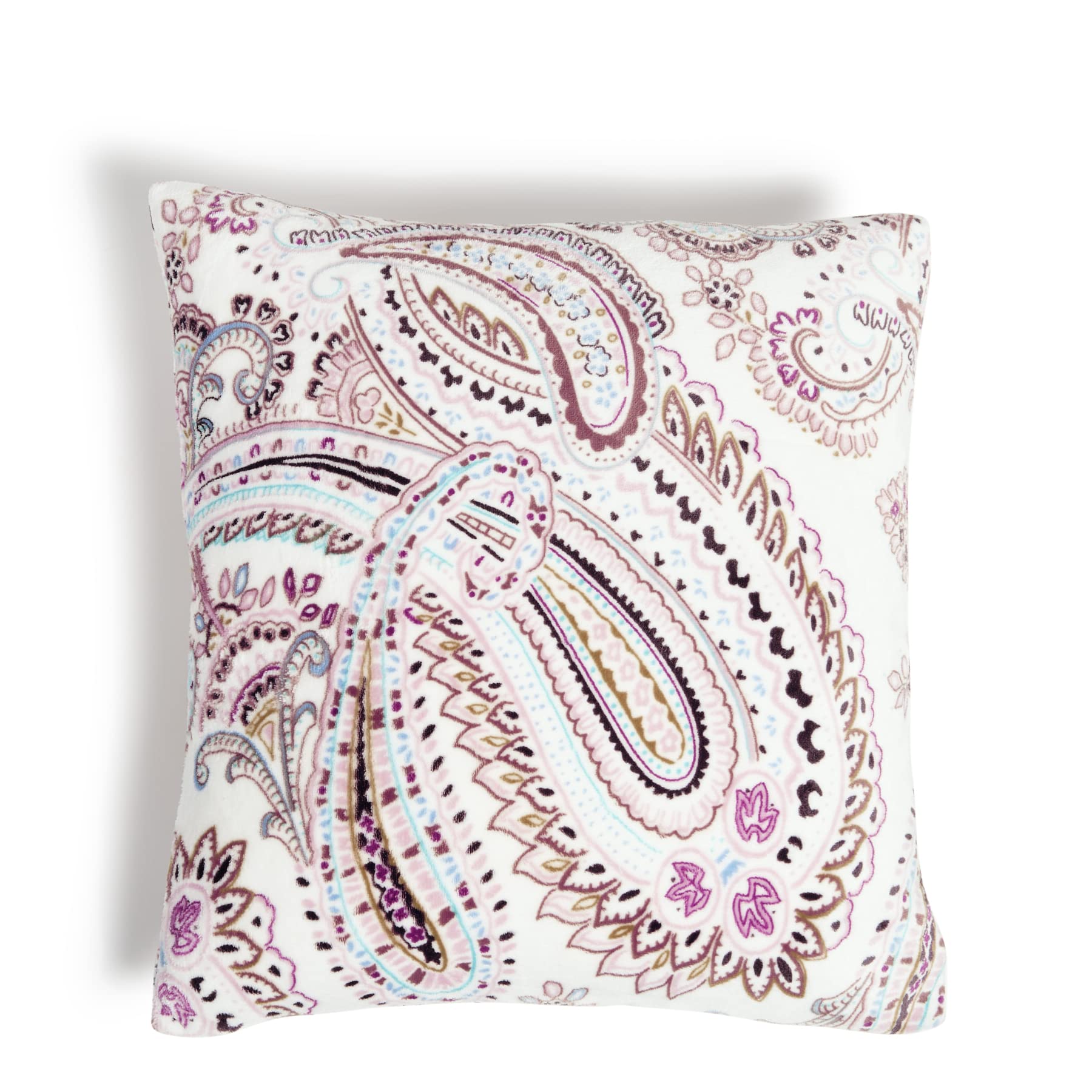 Vera Bradley Women'S Decorative Throw Pillow With Removeable Hypoallergenic Insert, Sand Paisley, One Size