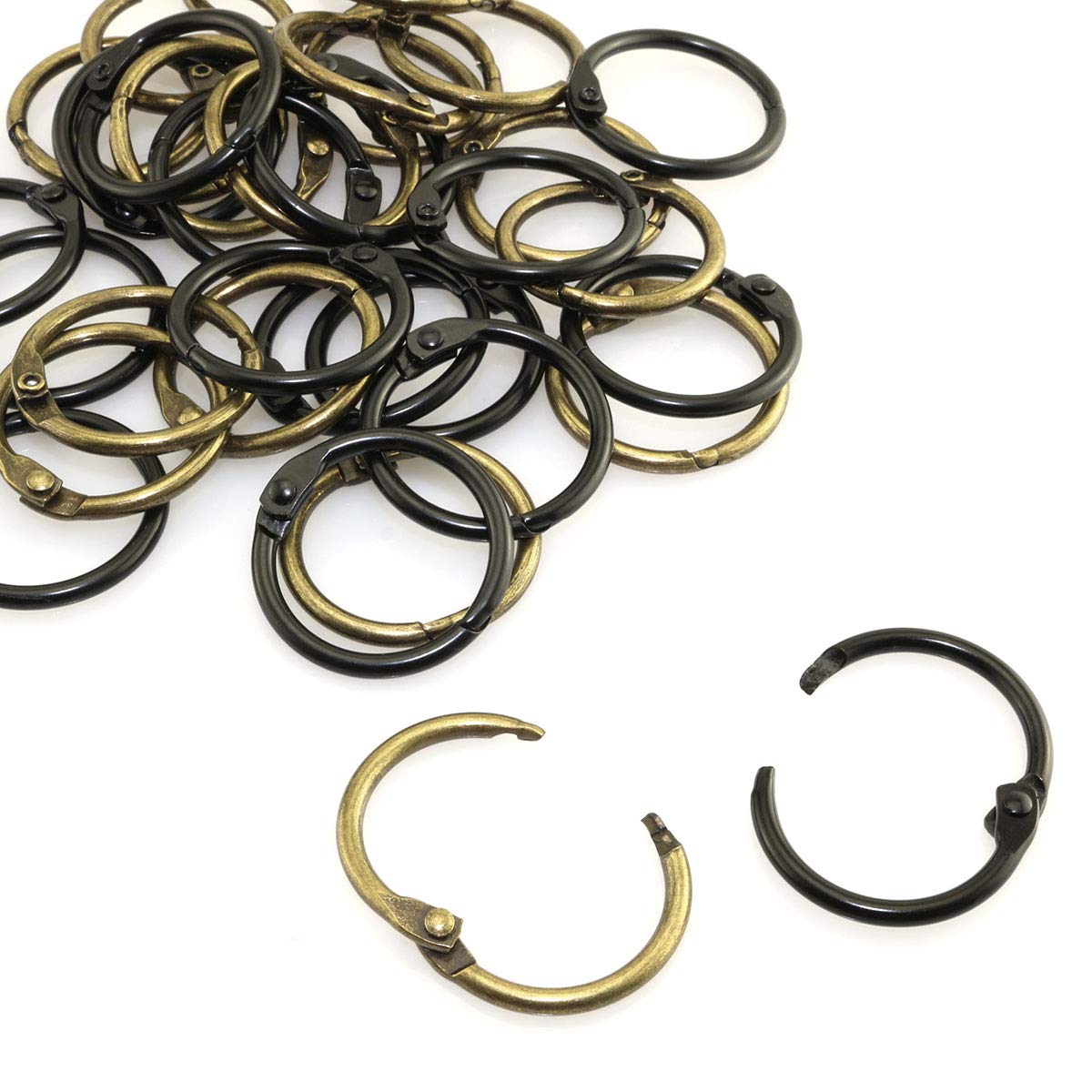 Lind Kitchen 40Pcs 1' Book Ring Metal Loose Leaf Binder Hinged Buckle Binding Rings For Scrapbook Sketchbook Diy Craft Photo Al