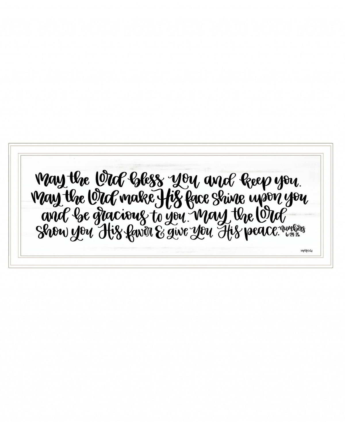 May The Lord Bless You And Keep You 1 White Framed Print Wall Art