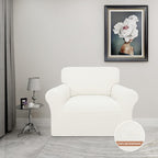 Easy-Going 100% Waterproof Chair Couch Cover, Dual Waterproof Sofa Cover, Stretch Jacquard Sofa Slipcover, Leakproof Furniture Protector For Kids, Pets, Dog And Cat (Chair, Cream)