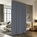 Room Divider Curtains for Ceiling Track Rod, Blackout Ceiling Track Curtains with Hooks Noise Reduction Privacy Curtain for Wall Ceiling Mount Track, 4.3 ft Wide x 8 ft Tall, Dark Grey, 1 Panel