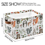 Senya Storage Bin Basket 1 Pcs Large Foldable Clothes Bag Collapsible Fabric Laundry Hamper Folding Washing Bin (Rectangle-Cute