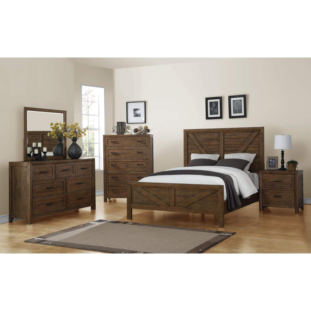 Wallace & Bay Mullen Nightstand, Coffee Brown