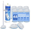 Disposable Toilet Brush with 48 Refills and Replaceable Scrubber Heads