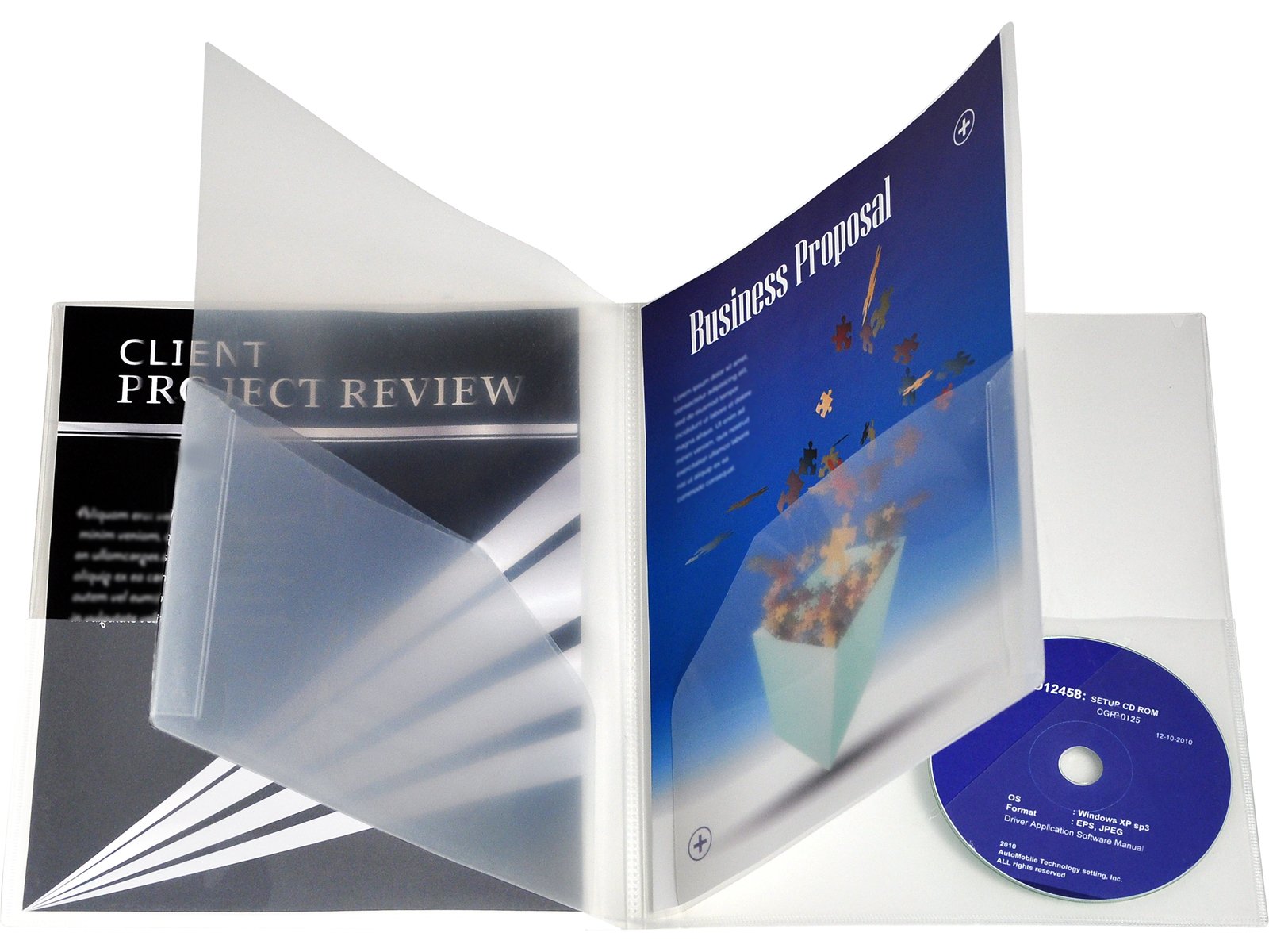 Lion 6-Pocket Plastic Folder, Clear, Pack Of 2 (91710-Cr-2P)